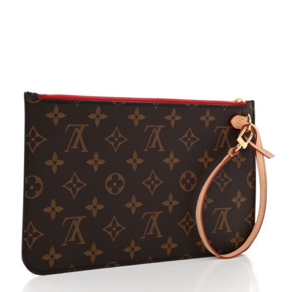 Authentic Louis Vuitton Neverfull GM monogram red cherry lining NEW - Picture 3 of 10